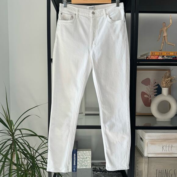Agolde Nico White Ultra High Rise Slim Fit Button Fly Jeans Women’s Size 29 - Picture 3 of 13
